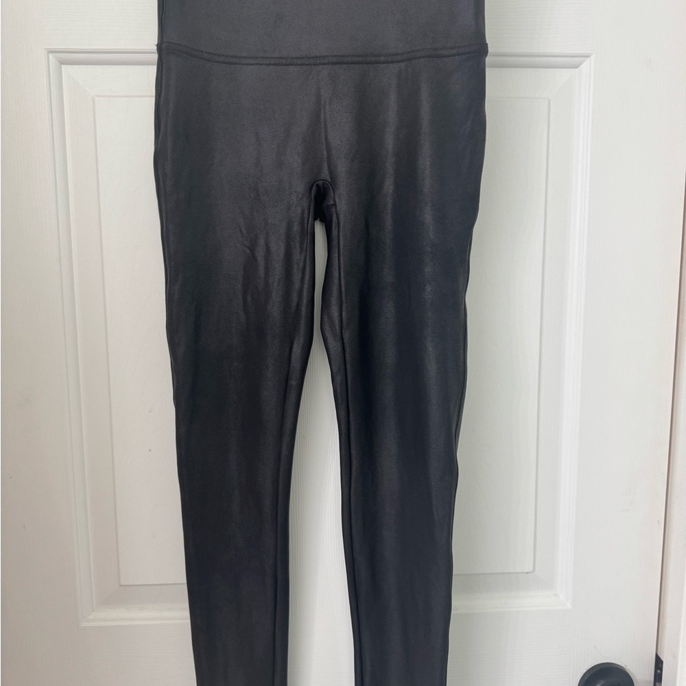 SPANX Shiny Black Leggings